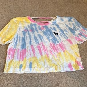 Tie dye pink crop top
